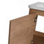Meuble-lavabo mural avec lavabo en céramique blanche et tablettes de rangement et 2 portes à fermeture en douceur, emballage KD-1355024584