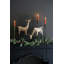 SET OF TWO RECYCLED IRON REINDEER - WHITE