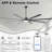 Vaczon 100" Industrial Smart Commercial HVLS Aluminum Blades Dimmable Ceiling Fan with Remote and APP Control, 3CCT LED Lights, 6-Speed Reversible DC Motor, Timer, 5"/10"/24" Downrods-1906302197