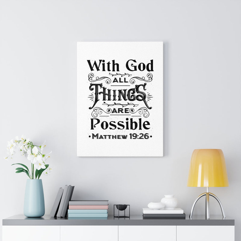 Possible Matthew 19:26 - Wrapped Canvas Print, 76cm H x 61cm W