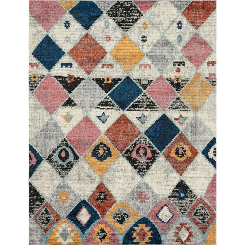 Victorville Abstract Indoor Rug, Rectangle 9' x 12'