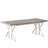 71" Farmhouse Dining Table For 6, Rustic Rectangular Kitchen Table With X-Trestle Metal Legs, Wood Top Dinner Table For Dining Room, Grey & White-830211589-830211593