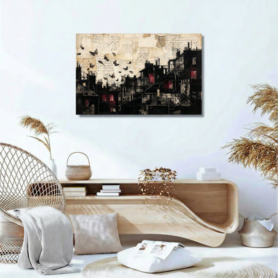 Urban Script Canvas Wall Art Set Of 1