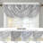 Elena Faux Silk Waterfall Embellished 38'' W Single Window Valance-1396341964