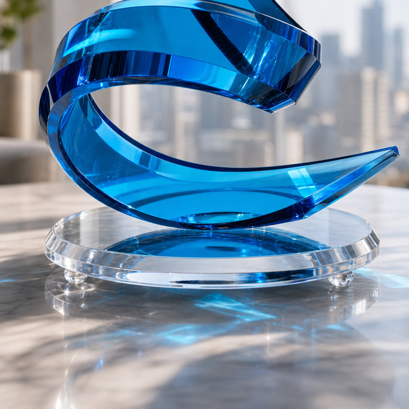 Zameir Acrylic Sculpture  , Blue