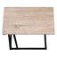 Table d'appoint pour chambre - Plateau noir, léger, taupe, structure en métal
