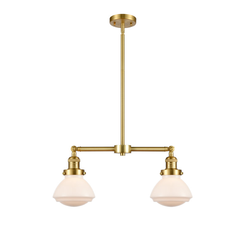 Chesterville 2 - Light Kitchen Island Pendant, Matte White, Satin Gold