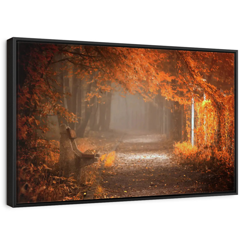 En attente de chute, Cadre flottant noir, 40 po x 27 po