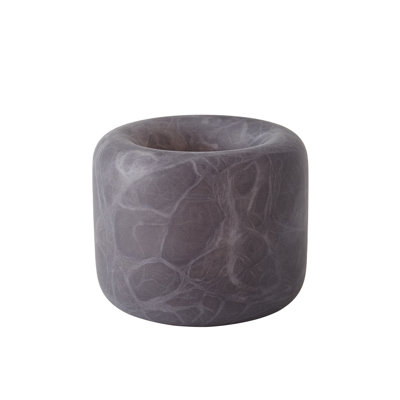 Alabaster Ring Bowl-Grey-Tall