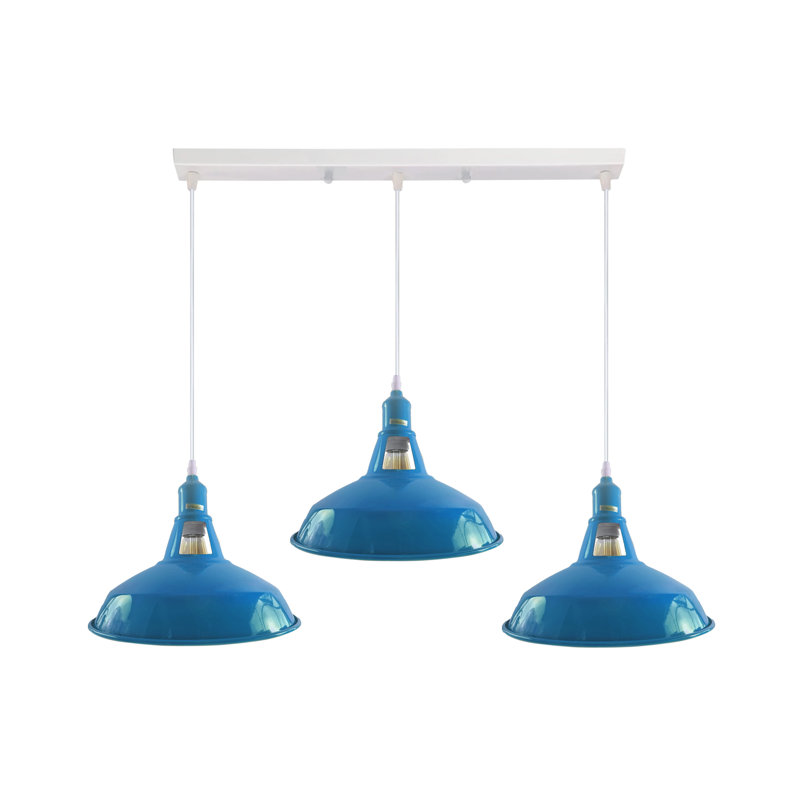 3 - Light Silver Kitchen Island Pendant, No, Blue