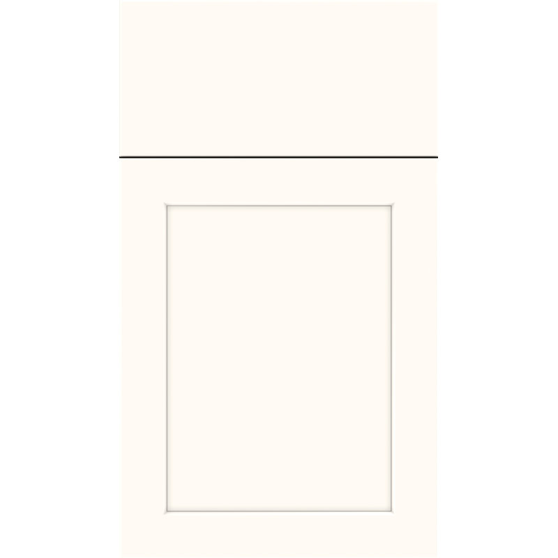 Échantillon de porte à accès complet Dwelling Staunton, Blanc satiné, Bois manufacturé (thermofoil)