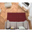 Tapis touffeté à motif géométrique rouge chili-236857247