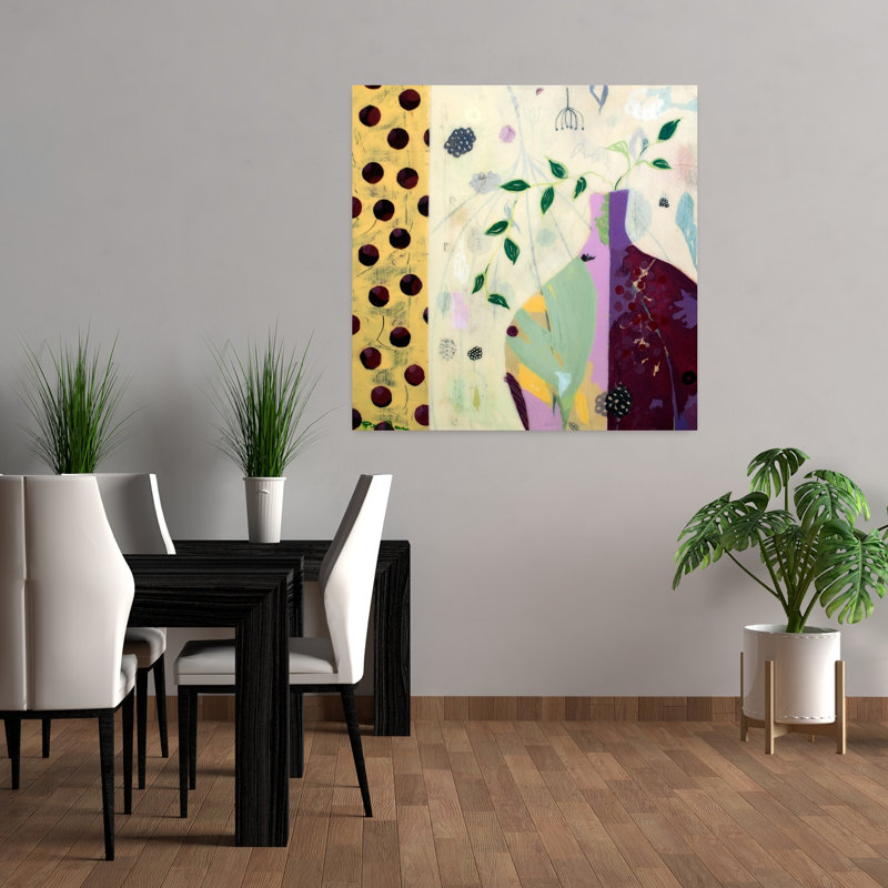 Charlotte, art contemporain, H 36 po x l 36 po