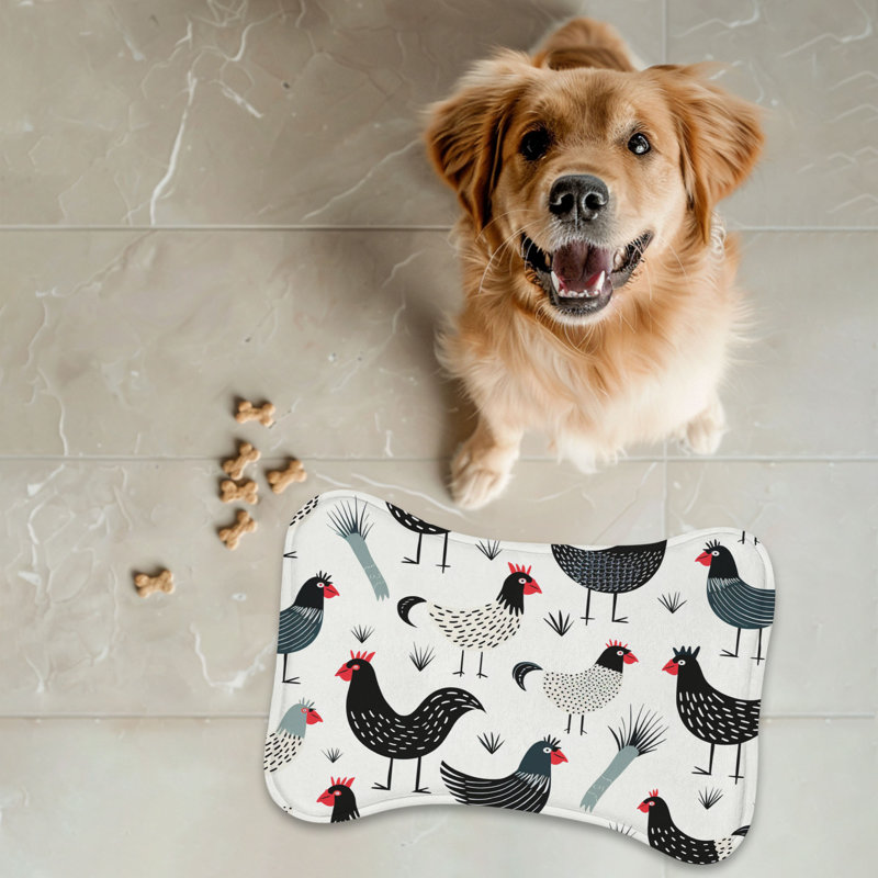 Poultry Designs - 1 Piece Bone Shape Feeding Mat