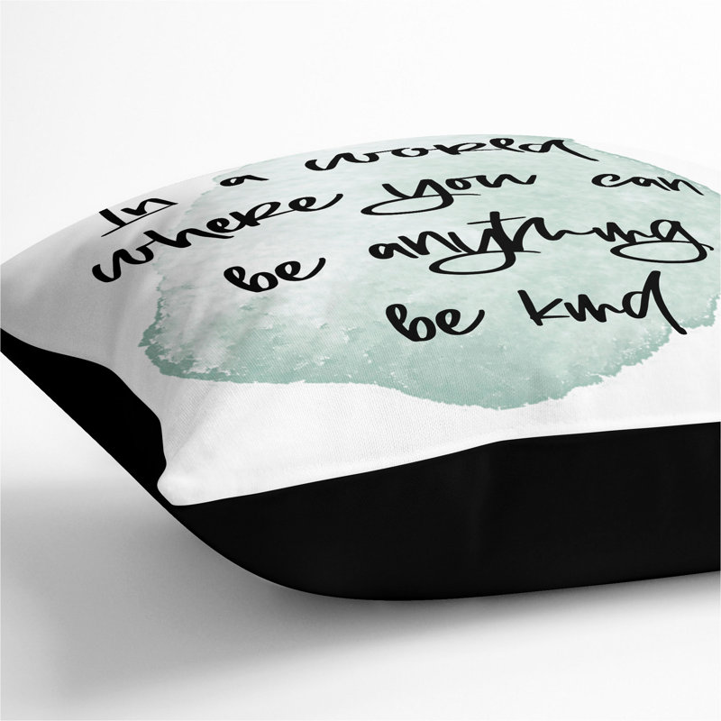 Square Cushion, 40cm H x 40cm W x 15cm D, Black