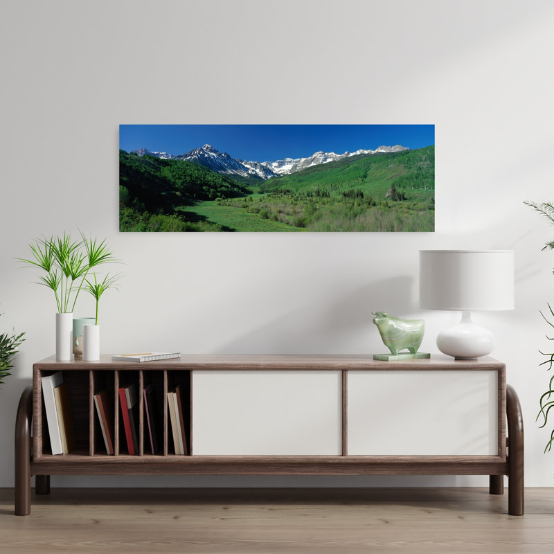 «San Juan Mountains Co Usa», art contemporain de paysage forestier abstrait, H 36 po x l 12 po
