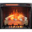 Foyer électrique avec fusible et 5 niveaux de réglage de luminosité de lit de braises Flamme de protection contre la surchauffe de bûche de 23 pouces
