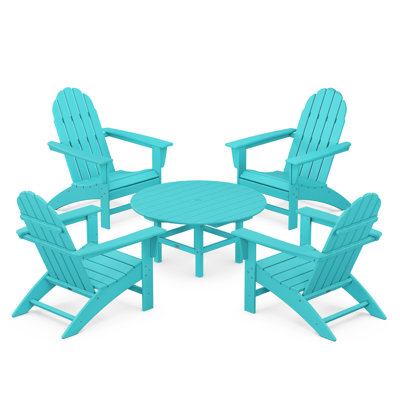 Ensemble de conversation de chaise Adirondack 5 pièces POLYWOOD Vineyard