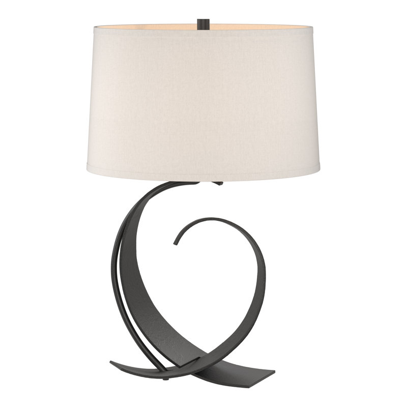 Fullered 22.1'' Table Lamp, Black, Flax