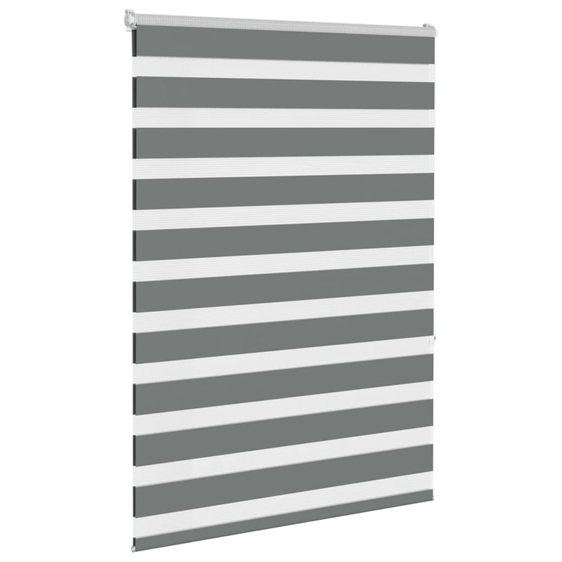 George Oliver Zebra Blind Polyester, 100cmW x 150cmL, Dark Grey