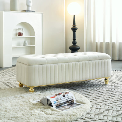 Upholstered Storage Bench by Rosdorf Park