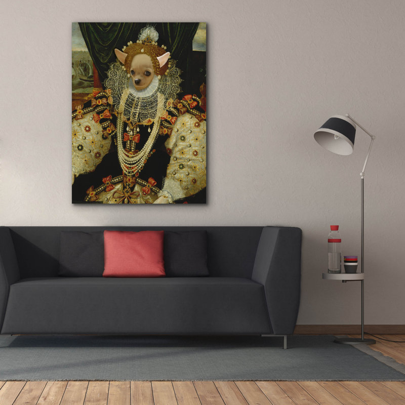 Toile épique Graffiti «Queen Elizabeth» par John Hovenstine, 40 po x 54 po
