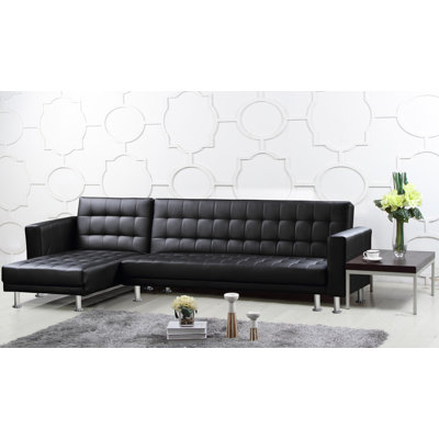 Lanford 3 Seater Faux Leather Sofa Bed