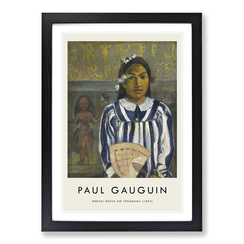 Tehamana by Paul Gauguin - Picture Frame Painting, 65cm H x 48cm W x 2cm D, Black Framed