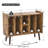 33" Media Shelves Cabinet With Power Outlet and USB Charging Port-101081099