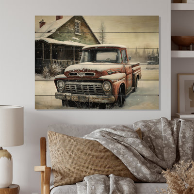 Old Truck At The Barn In Winter II " Old Truck At The Barn In Winter II "