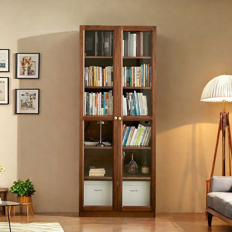 Classic black walnut bookcase