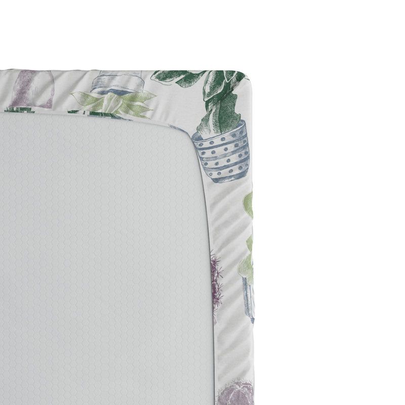 Microfiber Floral Fitted Sheet, Full Fitted Sheet