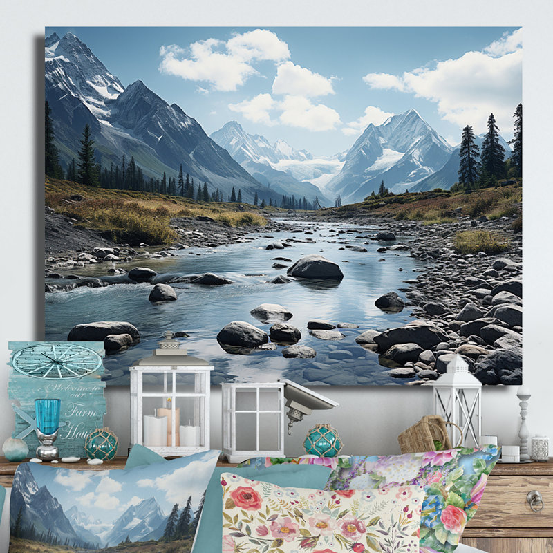 Canada Rocky Mountain Majesty II - impression sans cadre sur métal, H 16 po x l 32 po x P 1 po