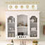 Armoire à pharmacie murale, armoire de salle de bain murale avec 2 portes en verre, armoire de rangement encastrée au-dessus de la toilette avec rangement, blanc