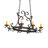 Pepo 8 - Light Dimmable Wagon Wheel Chandelier