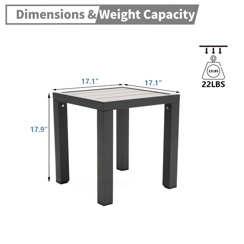 Table d'appoint d'extérieur pour tables de bout de patio