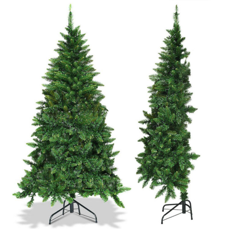 Pre-Lit Artificial Half National Christmas Tree With 8 Flash Modes