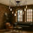Adjustable Height Metal Body 10 Lights Chandelier