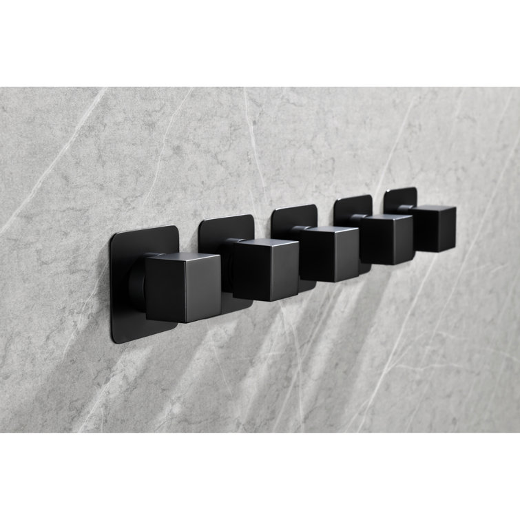 3/4" Cast Metal Volume Control Valve - Extra High Flow For Shower, Adjustable Brass Handle, Corrosion Resistance Surface Treatment, Rust Proof, Easy Installation, Matt Black Shower Master With Flow,