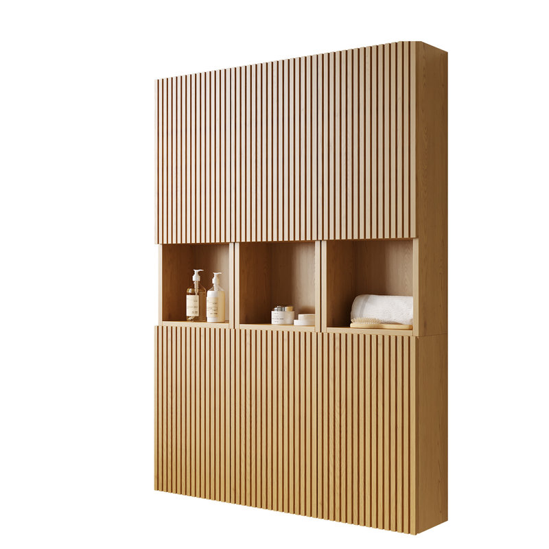 MITCH 41" Bathroom Wall Mounted Cabinet, Golden Oak