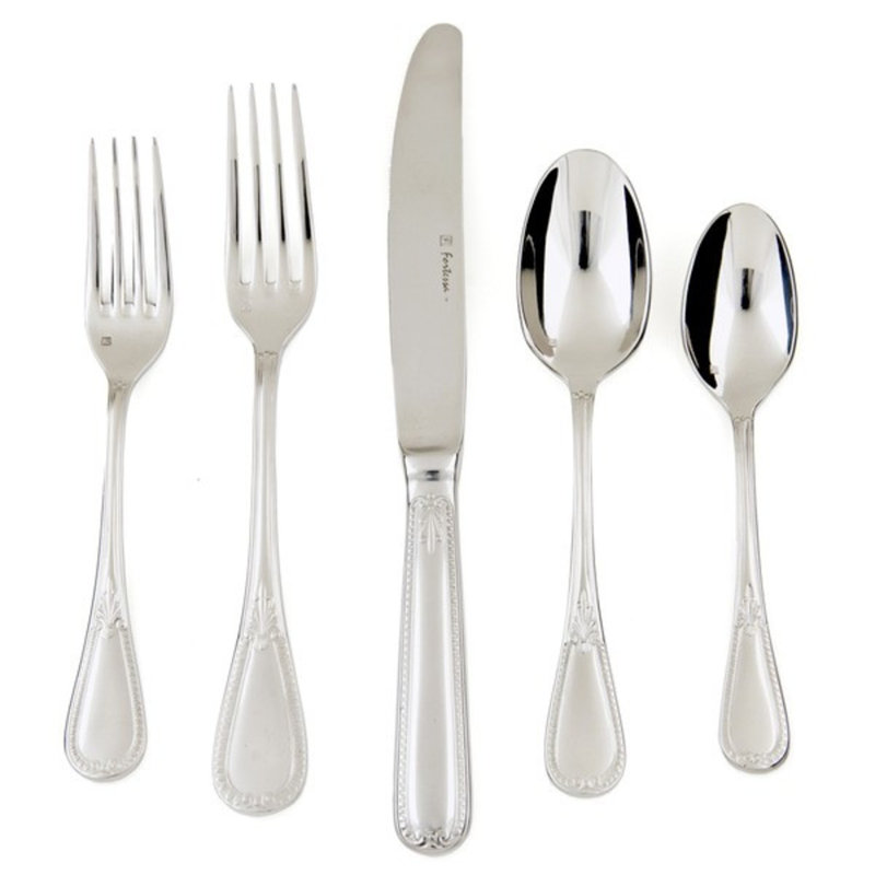 Fortessa Savoy 18/10 Stainless Steel 20 Piece Flatware Set, Service for 4, Silver