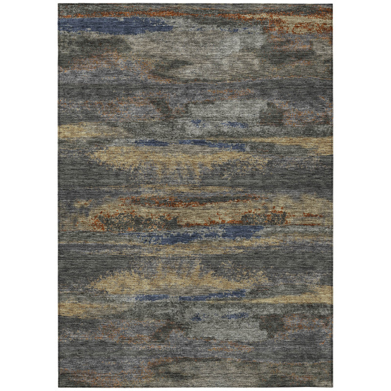 Aleighna Area Rug with Non-Slip Backing, Rectangle 2'6" x 3'10"