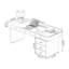 Bureau rectangulaire blanc en pierre + bois manufacturé + barenia avec 6 tiroirs-1463539595