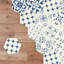 Décalcomanie de plancher hexagonale motif floral
