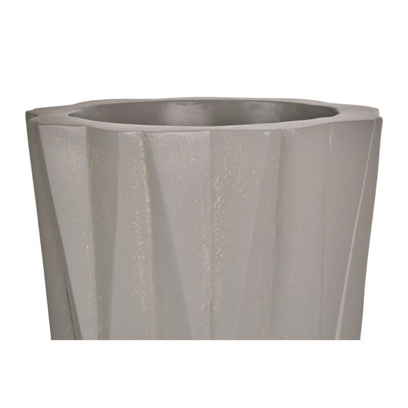 Shel Cachepot, Grey/Oak, 51cm H x 29cm W x 29cm D