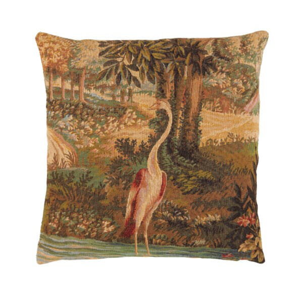 Verdure Bird Woolblend Tapestry Cushion with Feather Filler 