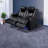 Premium Recliners, Top-grain Nappa Leather, Modern Black, Home Entertainment