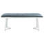 Banc capitonné gris foncé et chrome