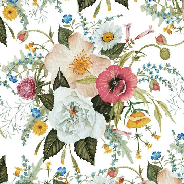 Newhaven Flowers Botanical Bouquetwork Wallpaper, 312 x 219cm