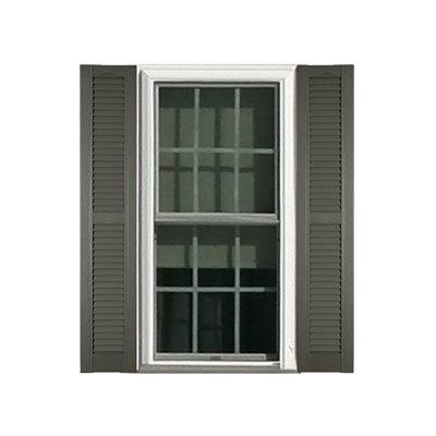 Custom Louvred Shutter with Cathedral Top
